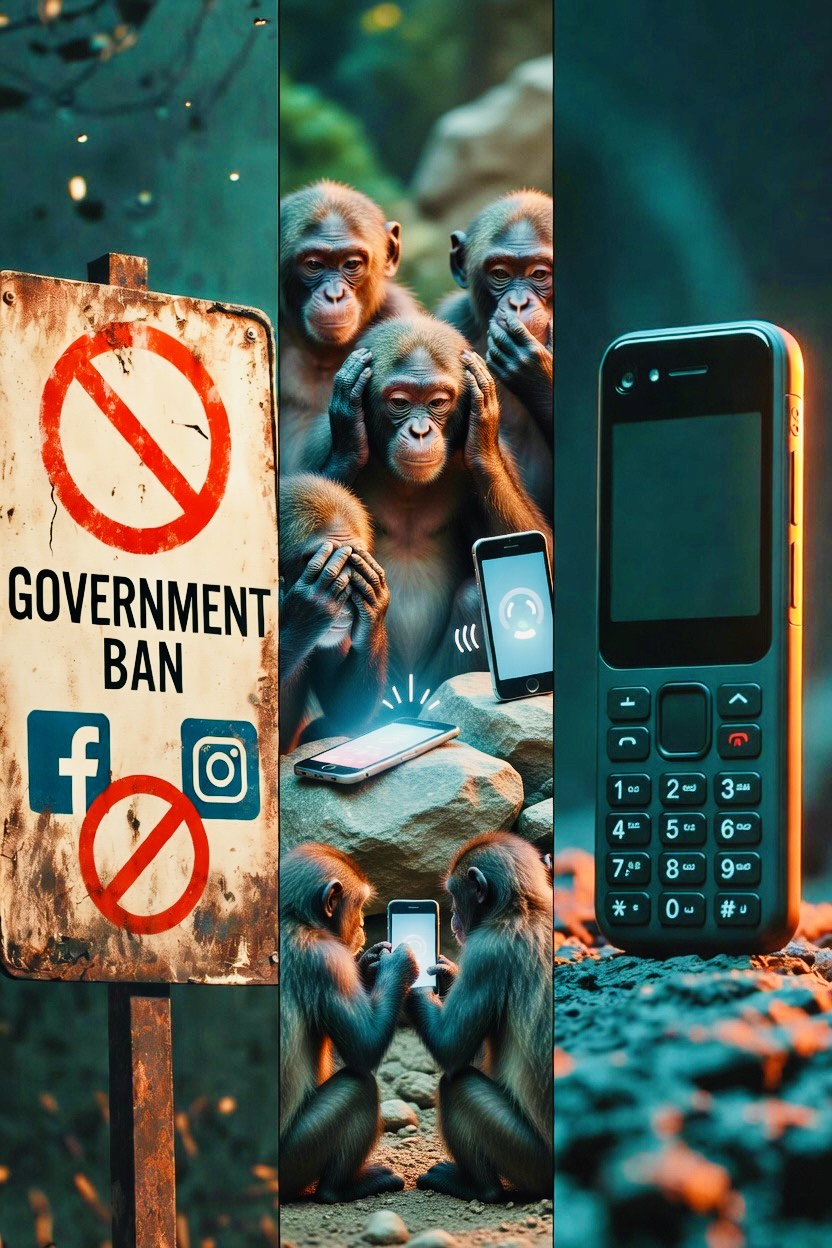 Government bans, bonobo wisdom, and the dumbphone revival — three responses to the same problem